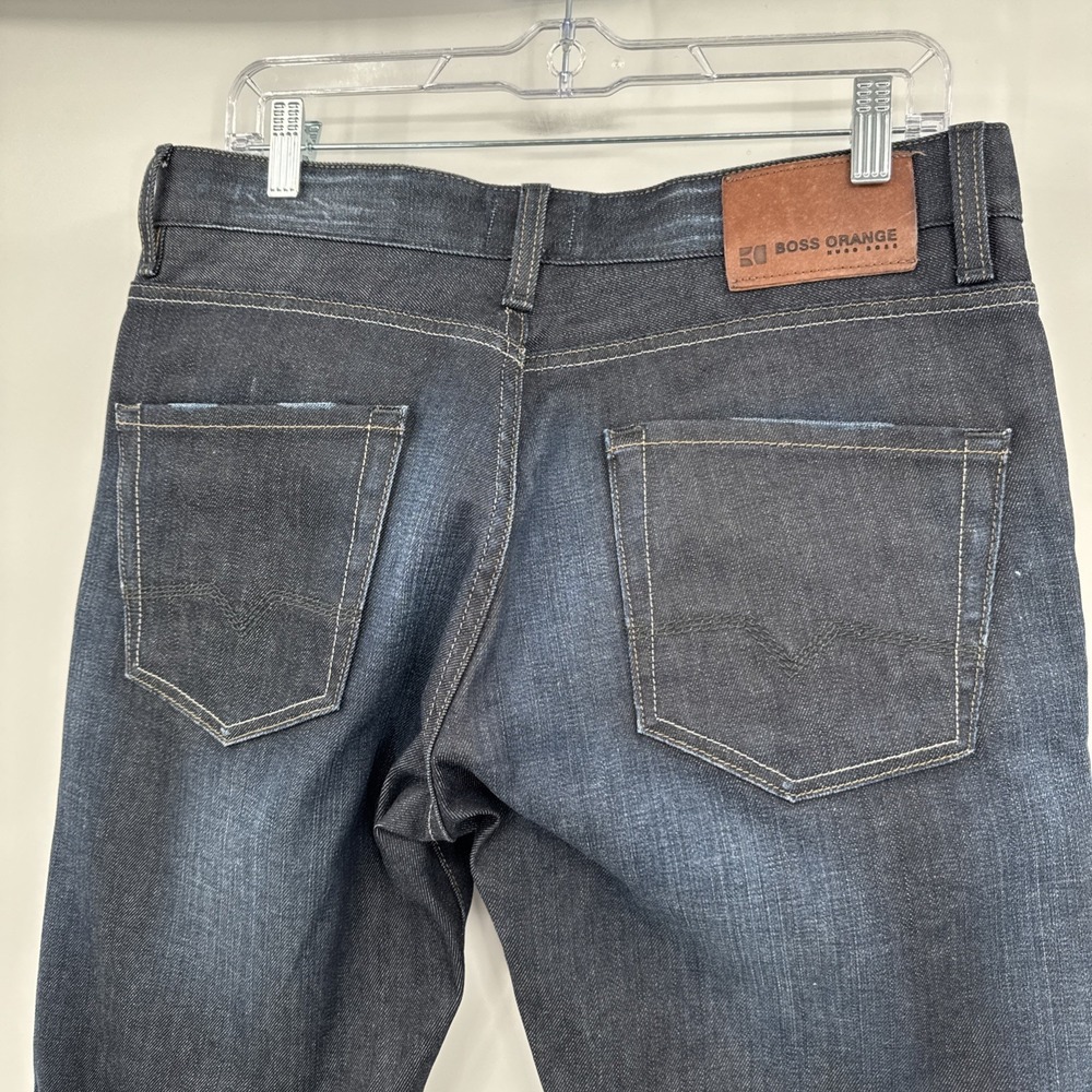 BOSS HUGO BOSS Orange Label Regular Fit Dark Wash DENIM W/Stretch Mens W34 L32 - Picture 3 of 16